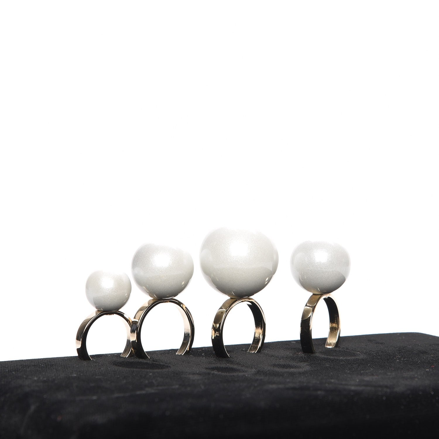 Stella McCartney Velvet Pearl Knuckle Clutch Black 8 of 8