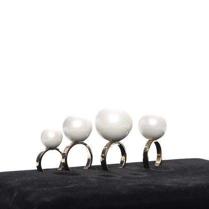 Stella McCartney Velvet Pearl Knuckle Clutch Black 8 of 8