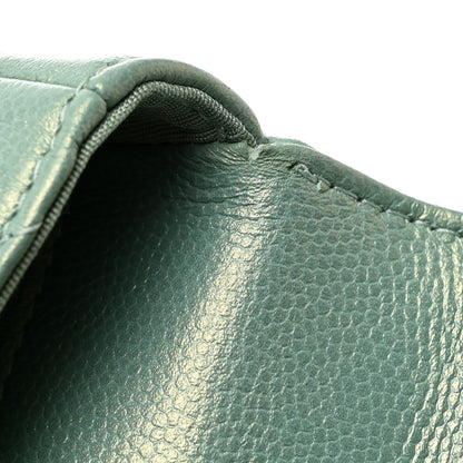 Chanel Iridescent Caviar Quilted Pearl On Top Coin Purse With Chain Light Green 9 of 9