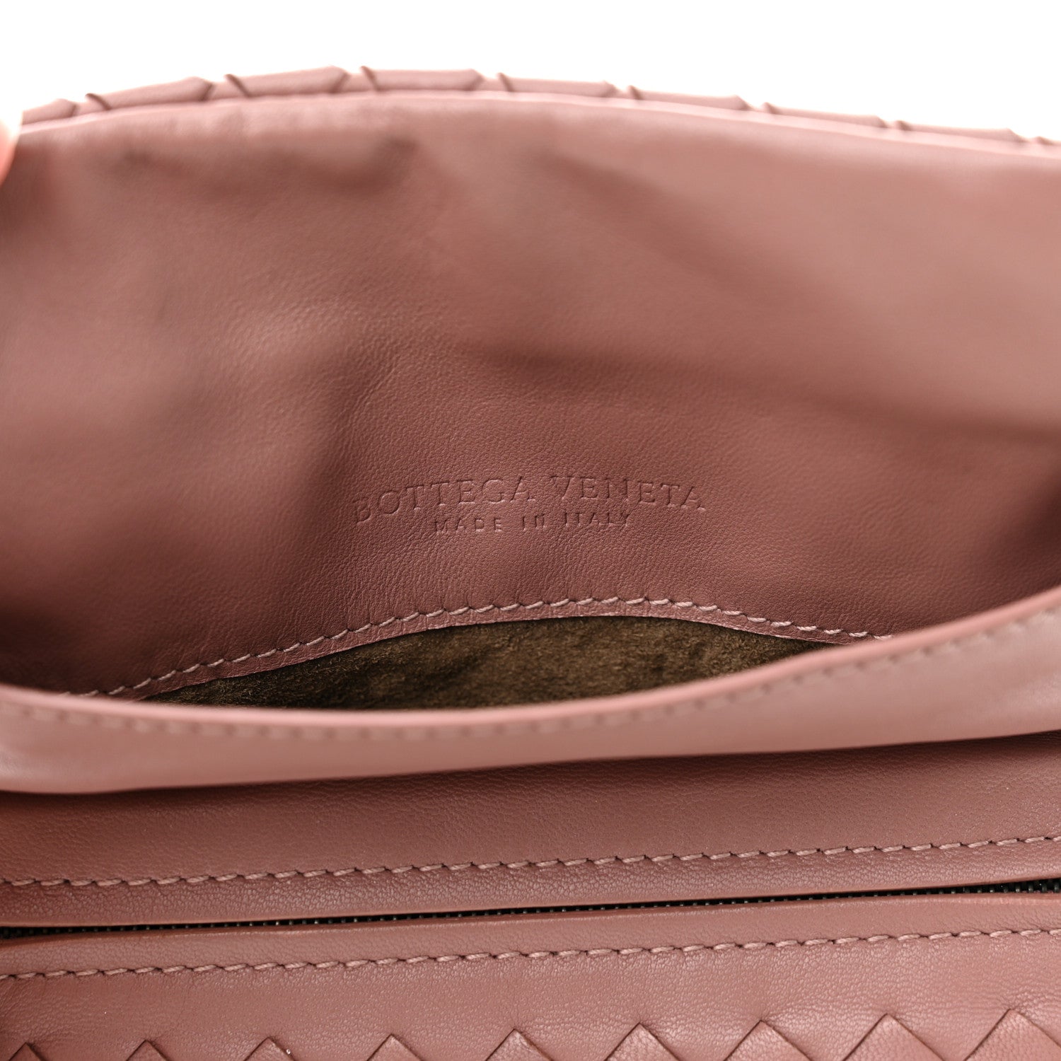 Bottega Veneta Nappa Intrecciato Small Chain Crossbody Dusty Rose 8 of 18