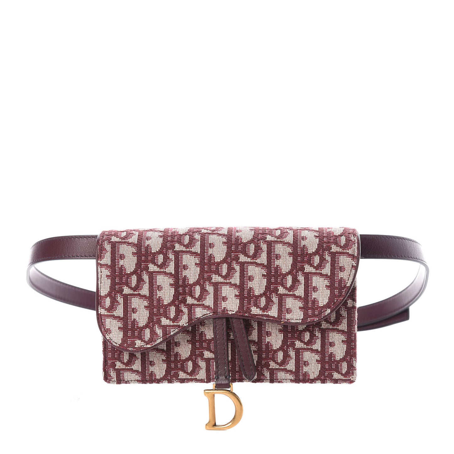 Oblique Saddle Belt Bag Bordeaux