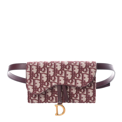Christian Dior Oblique Saddle Belt Bag Bordeaux 1 of 11