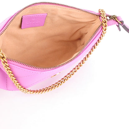 Gucci Calfskin Matelasse Mini GG Marmont Chain Bag Candy Mousse 5 of 7