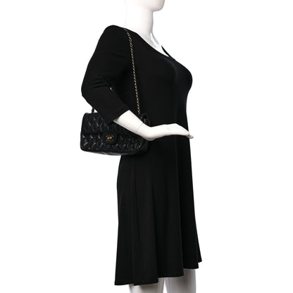 Chanel Lambskin Quilted East West Flap Black 2 of 11