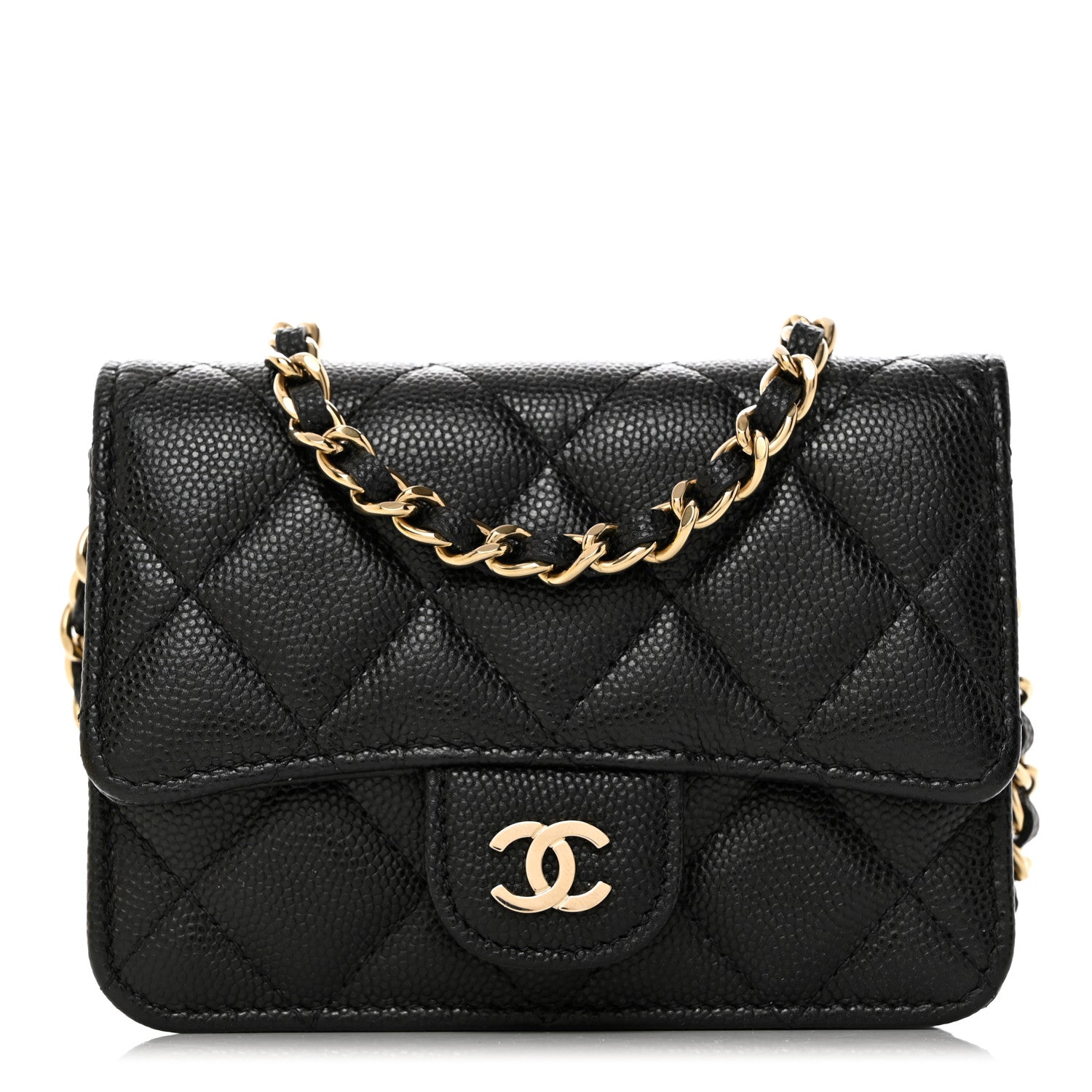 Chanel Caviar Quilted Mini Chain Bag Black 1 of 12