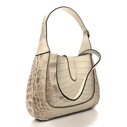 Gucci Niloticus Crocodile Himalaya Small Jackie 1961 Hobo 3 of 11
