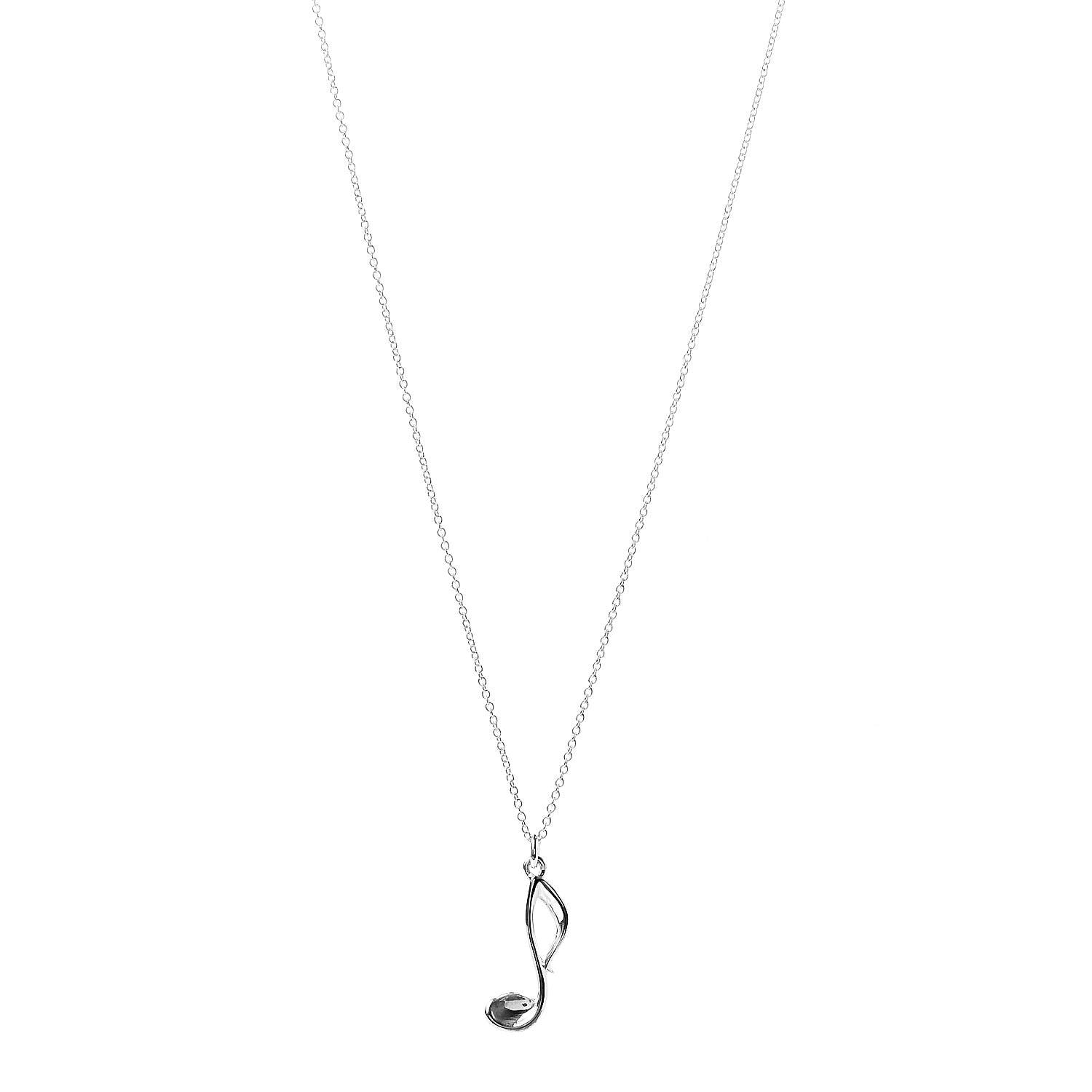 Tiffany Sterling Silver Paloma's Graffiti Music Note Pendant Necklace 1 of 6