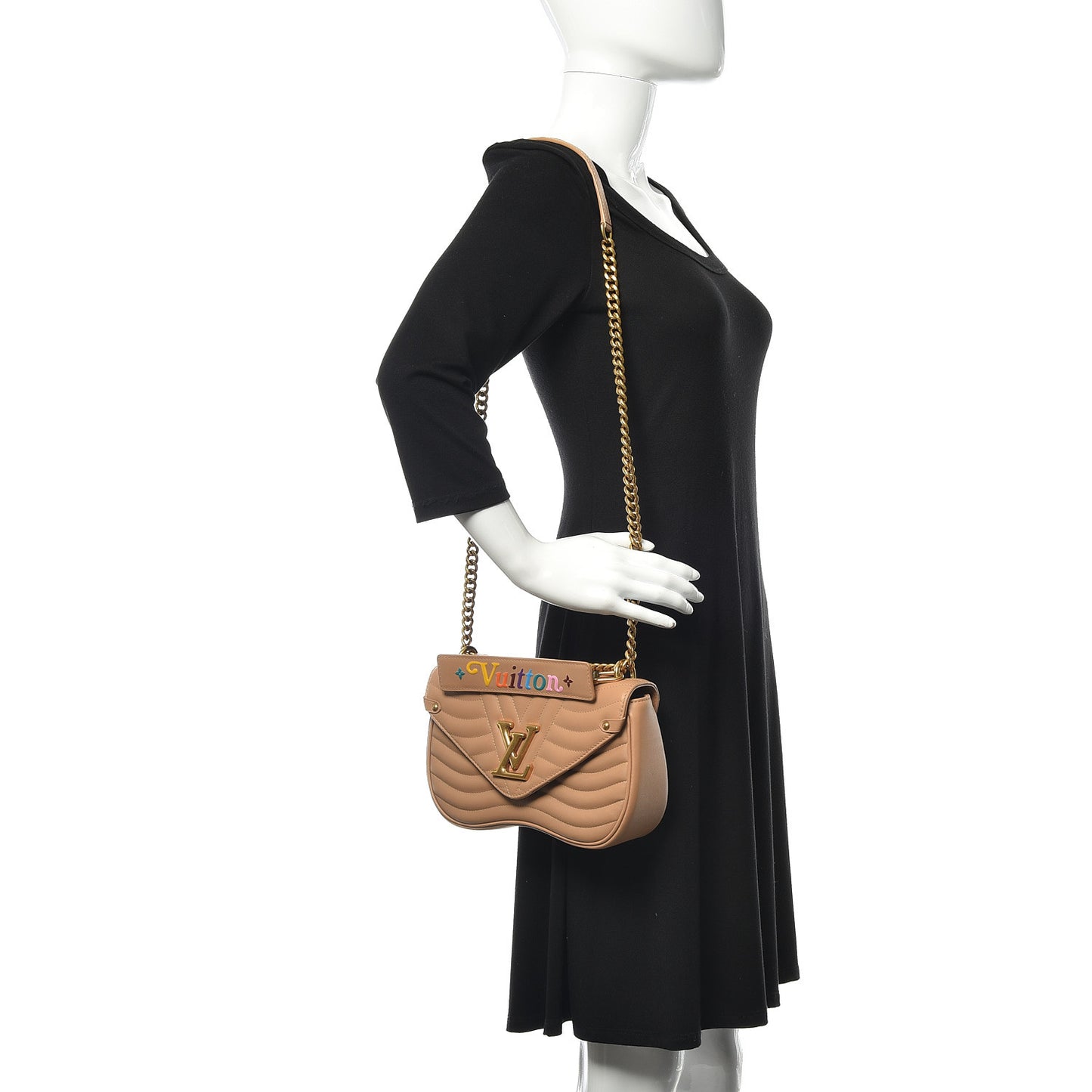 Calfskin New Wave Chain MM Noisette