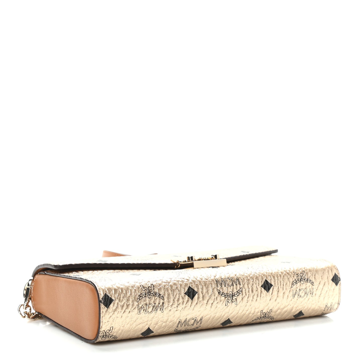 Metallic Visetos Medium Millie Crossbody Bag Berlin Gold