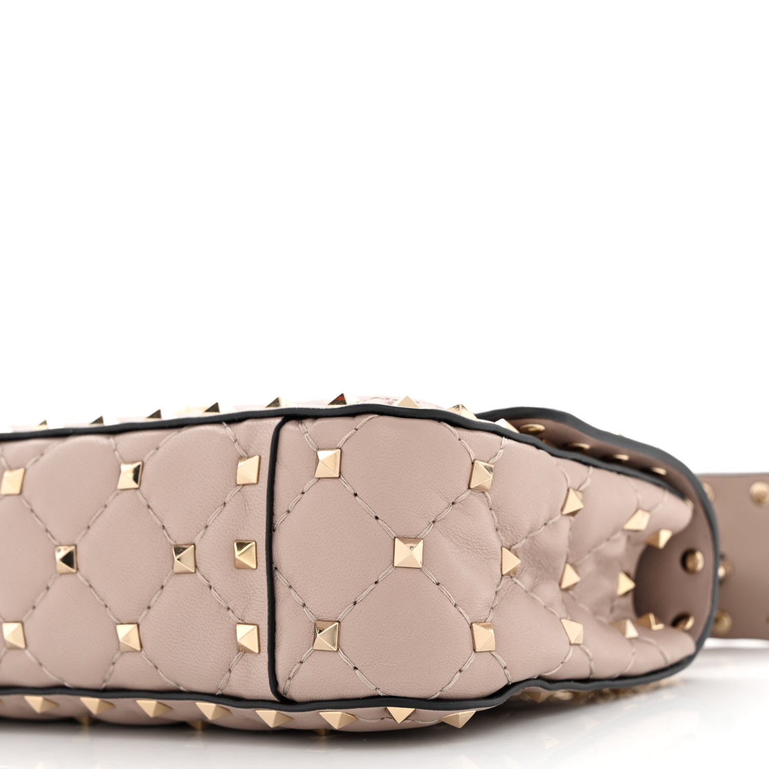 Valentino Garavani Nappa Small Rockstud Spike Shoulder Bag Poudre 9 of 10