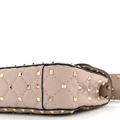 Valentino Garavani Nappa Small Rockstud Spike Shoulder Bag Poudre 9 of 10