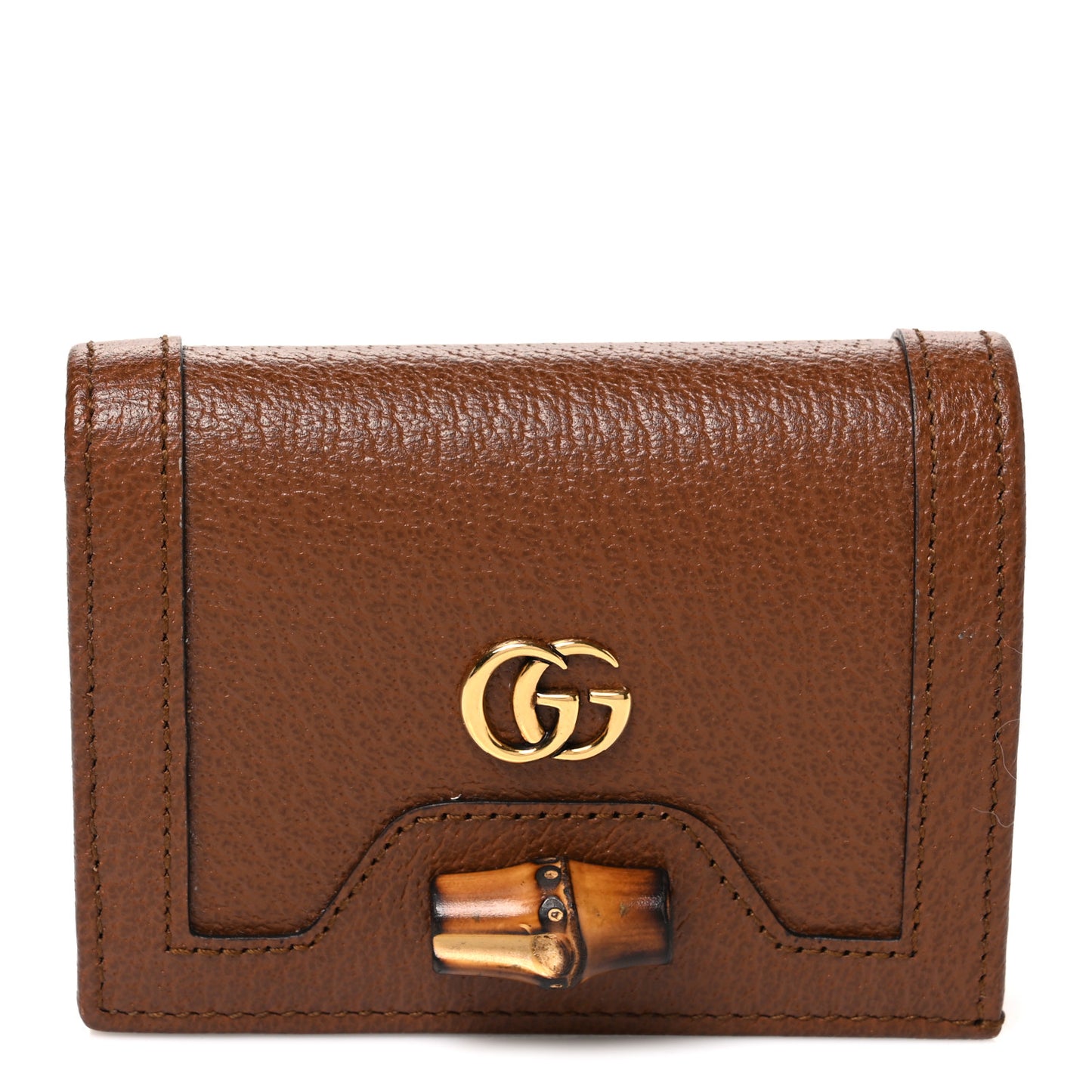 Wonka Grain Calfskin Diana Card Case Wallet Cuir