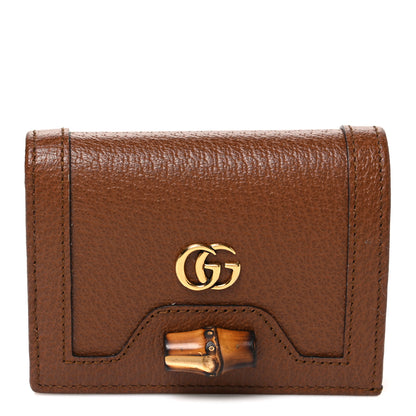 Gucci Wonka Grain Calfskin Diana Card Case Wallet Cuir 1 of 8