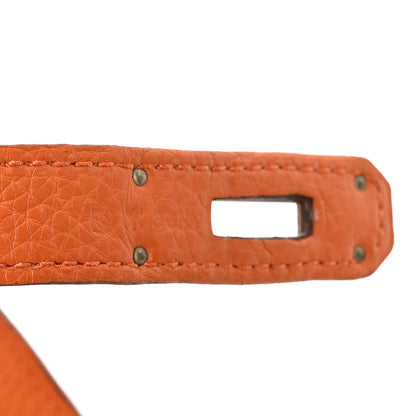 Hermes Taurillon Clemence Jypsiere 28 Orange 7 of 11