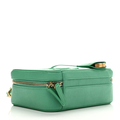 Chanel Caviar Quilted Medium CC Filigree Vanity Case Green 4 of 12