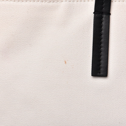 Versace Canvas Logo Tote Black White 14 of 17