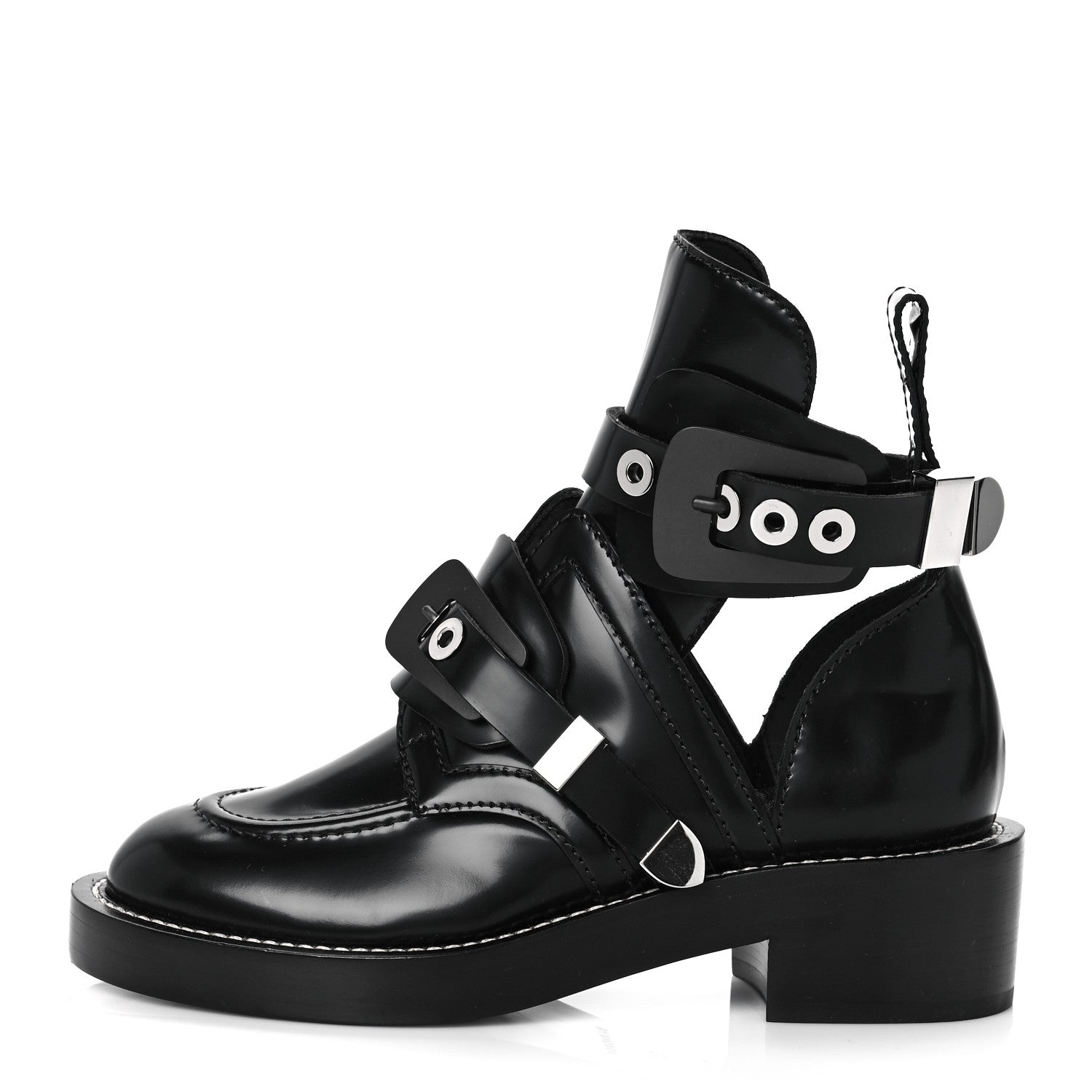 Balenciaga Brushed Calfskin Ceinture Ankle Boots 35 Black 1 of 8