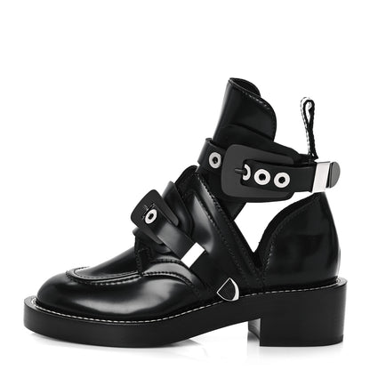 Balenciaga Brushed Calfskin Ceinture Ankle Boots 35 Black 1 of 8
