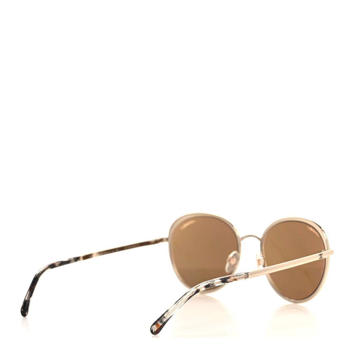 Round Mirror Sunglasses 4206 Gold