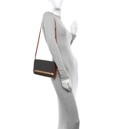 Goyard Goyardine Monte Carlo Bois Clutch With Strap Black Gold 2 of 11