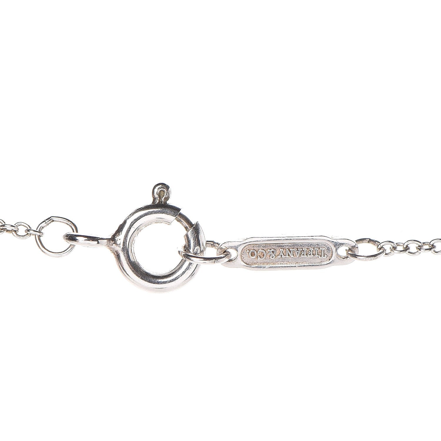 Tiffany Sterling Silver Medium Atlas Open Pendant Necklace 5 of 6