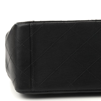 Chanel Lambskin Quilted XL Jumbo Single Flap Black 10 of 11