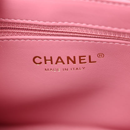 Chanel Tweed Quilted Nano Kelly Shopper Pink 6 of 11