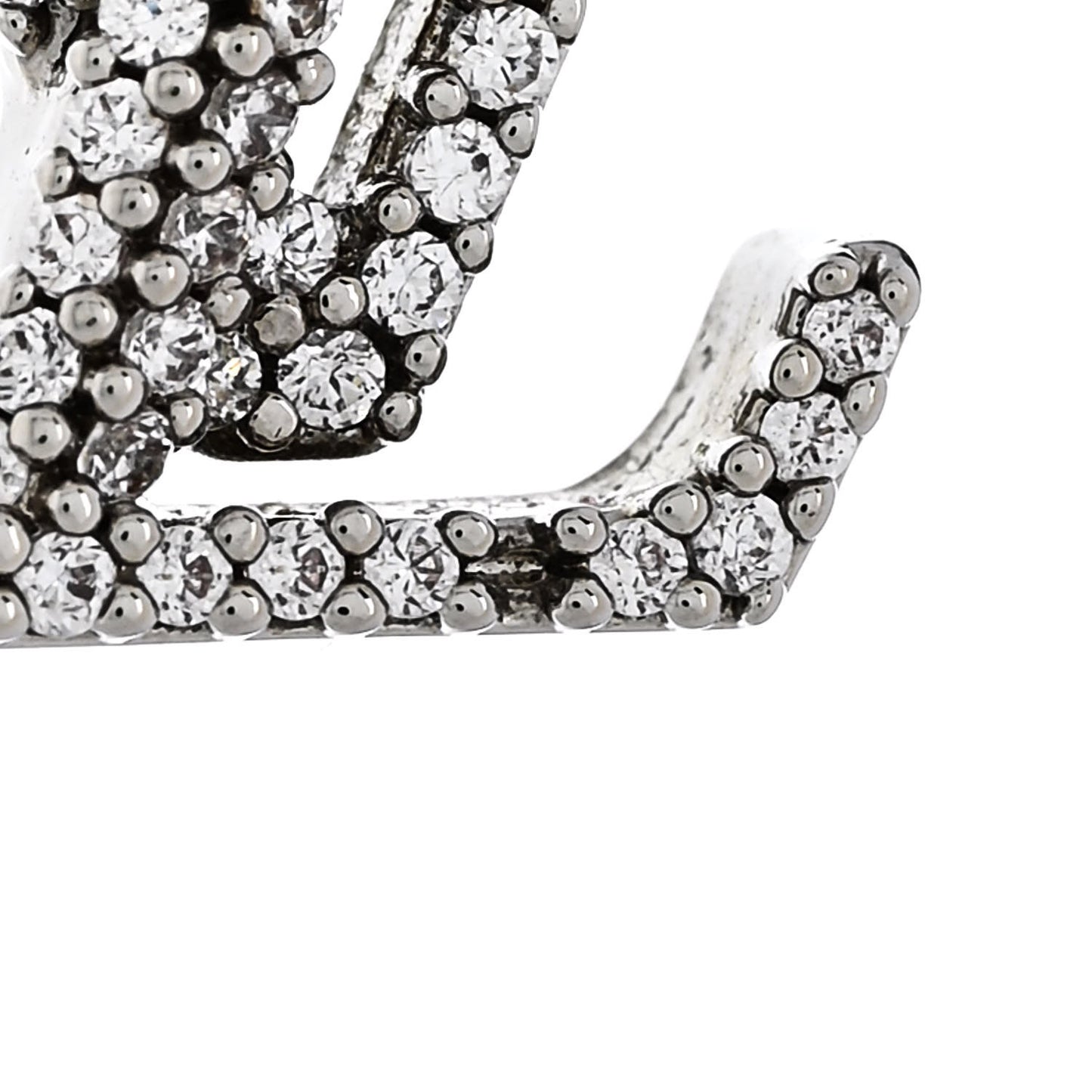 Crystal LV Iconic Earrings Silver