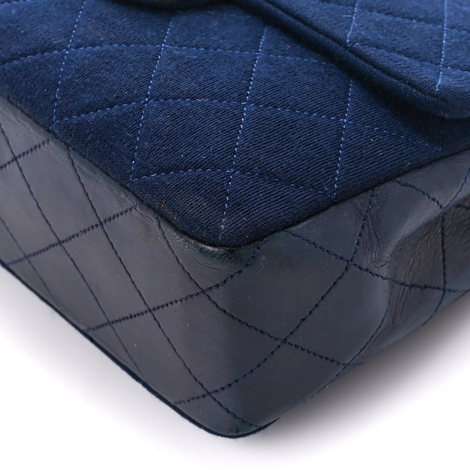 Chanel Jersey Lambskin Quilted Mini Square Flap Navy 11 of 11