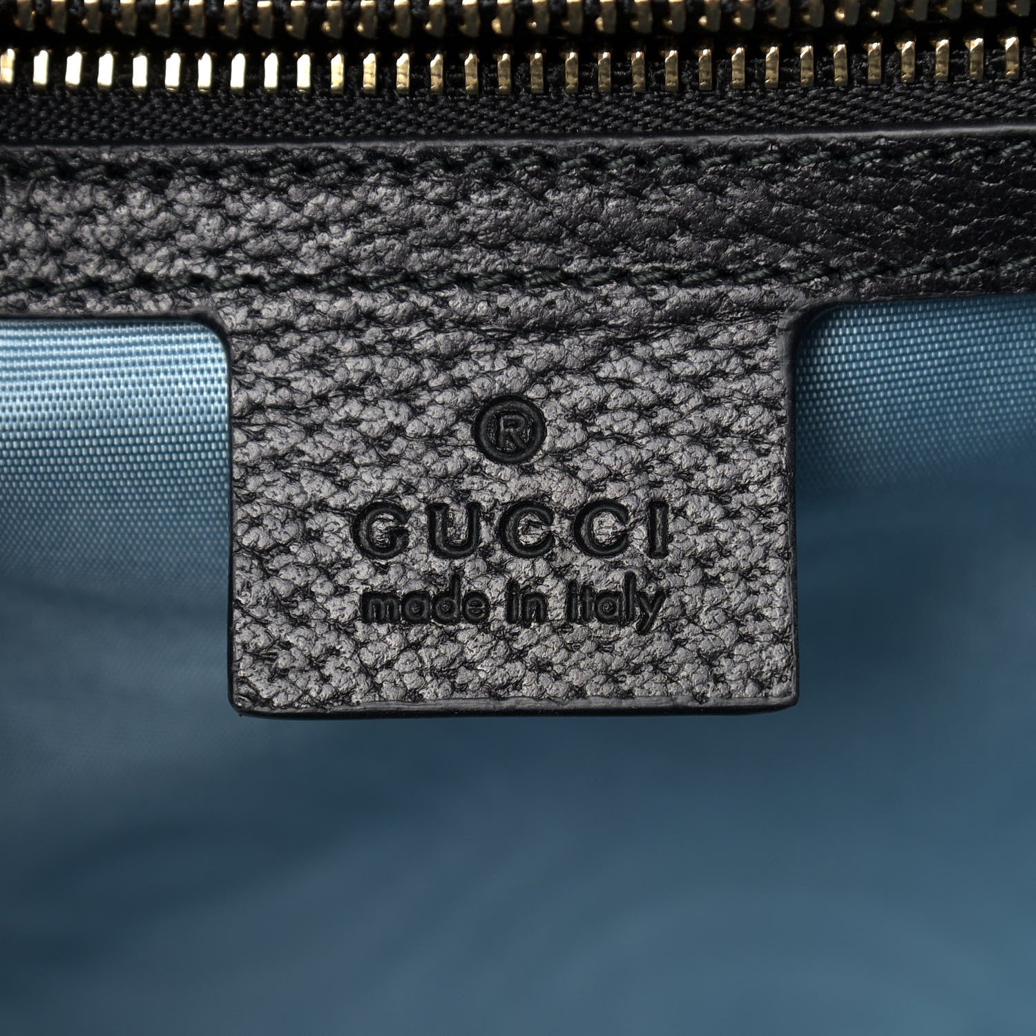 Gucci Textured Calfskin Bee Star Print Small Sylvie Shoulder Bag Black 6 of 10