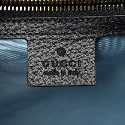 Gucci Textured Calfskin Bee Star Print Small Sylvie Shoulder Bag Black 6 of 10