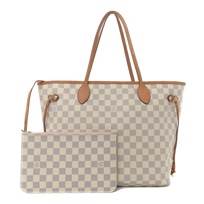 Louis Vuitton Damier Azur Neo Neverfull MM Rose Ballerine 3 of 12