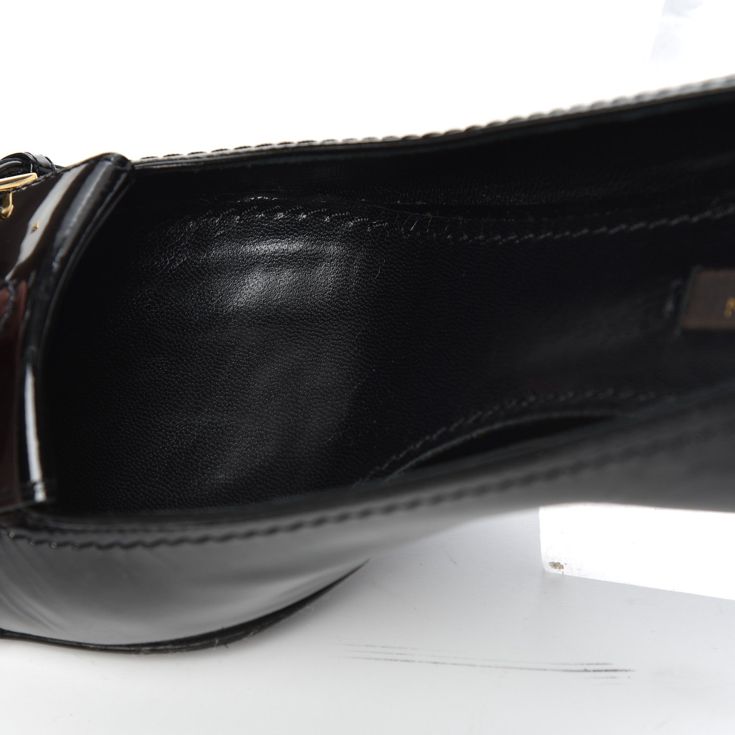 Louis Vuitton Patent Fringe Pumps 38.5 Black 14 of 18
