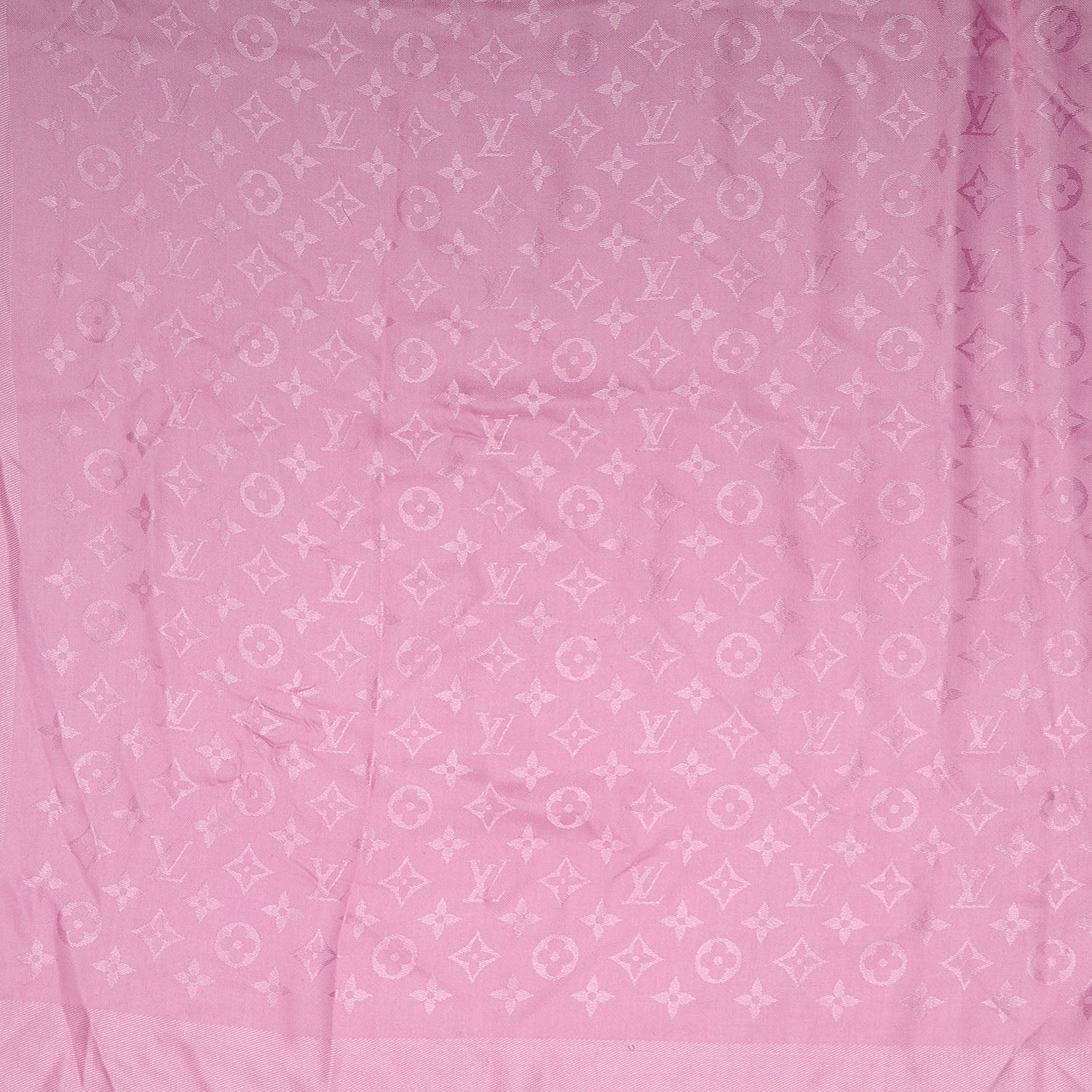 Louis Vuitton Silk Wool Monogram Shawl Pink 1 of 5
