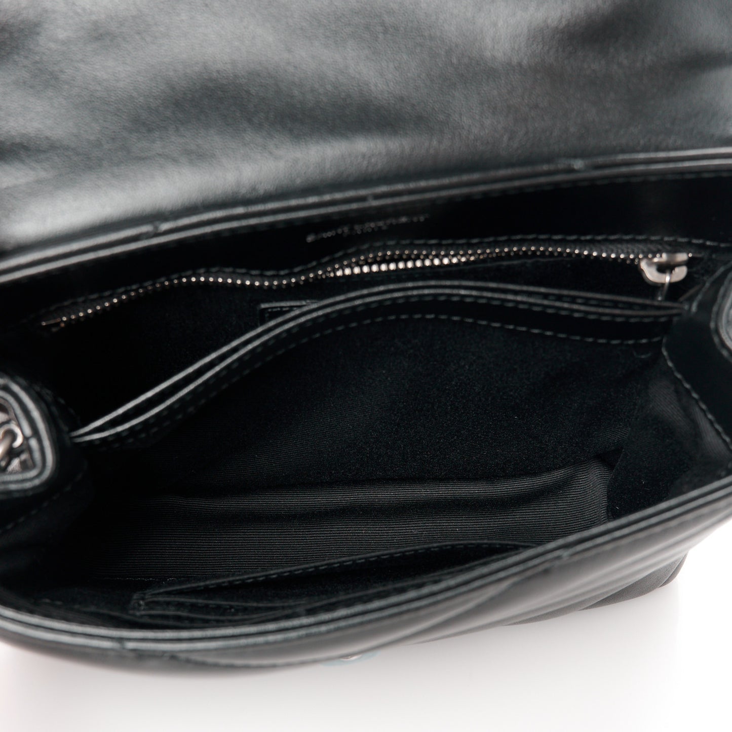 Calfskin Y Quilted Monogram Toy Loulou Crossbody Bag Black