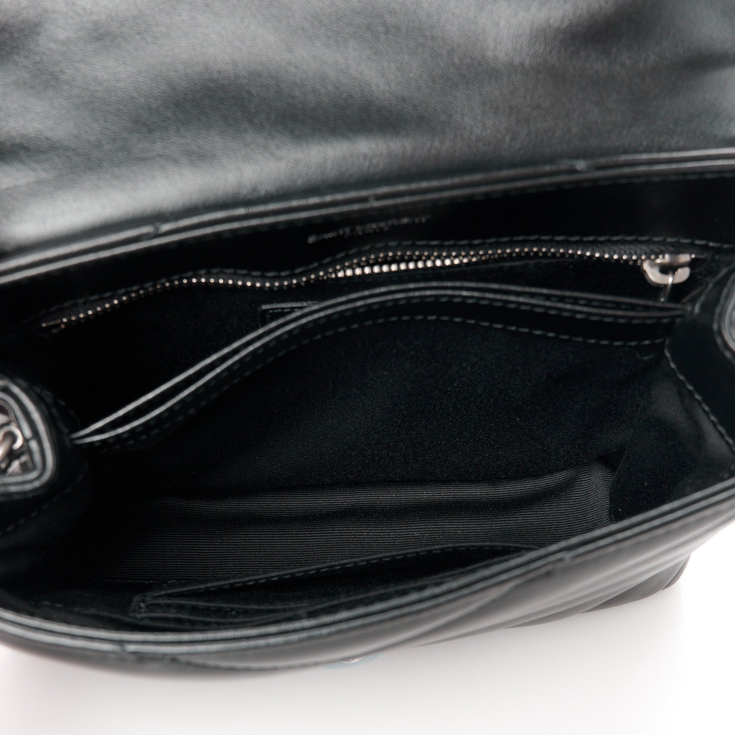 Saint Laurent Calfskin Y Quilted Monogram Toy Loulou Crossbody Bag Black 5 of 11