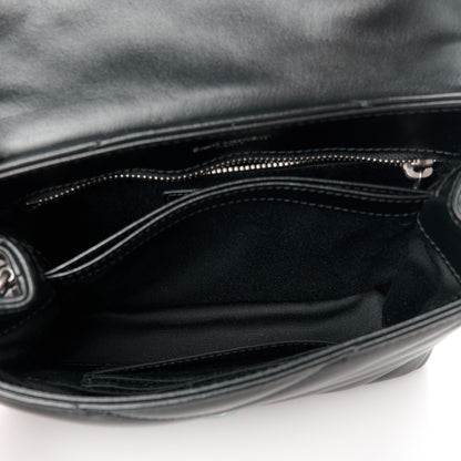 Saint Laurent Calfskin Y Quilted Monogram Toy Loulou Crossbody Bag Black 5 of 11