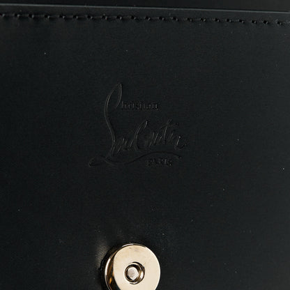 Christian Louboutin Satin Calfskin Laminated Loubi54 Crossbody Clutch Black 7 of 10