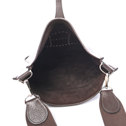 Hermes Taurillon Clemence Evelyne III PM Chocolate 4 of 8