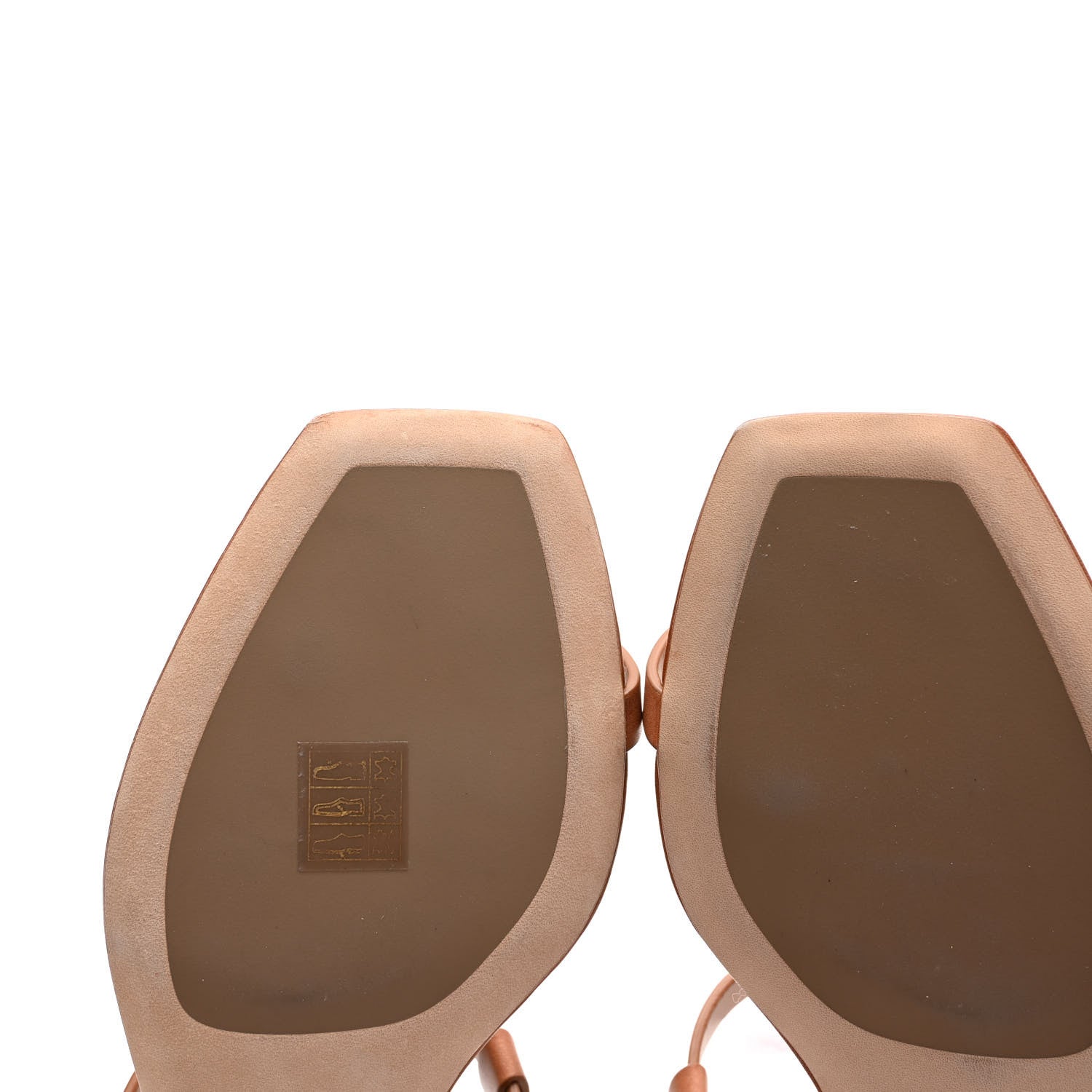 Saint Laurent Calfskin Cassandra Monogram Sandals 41 Brown 9 of 9