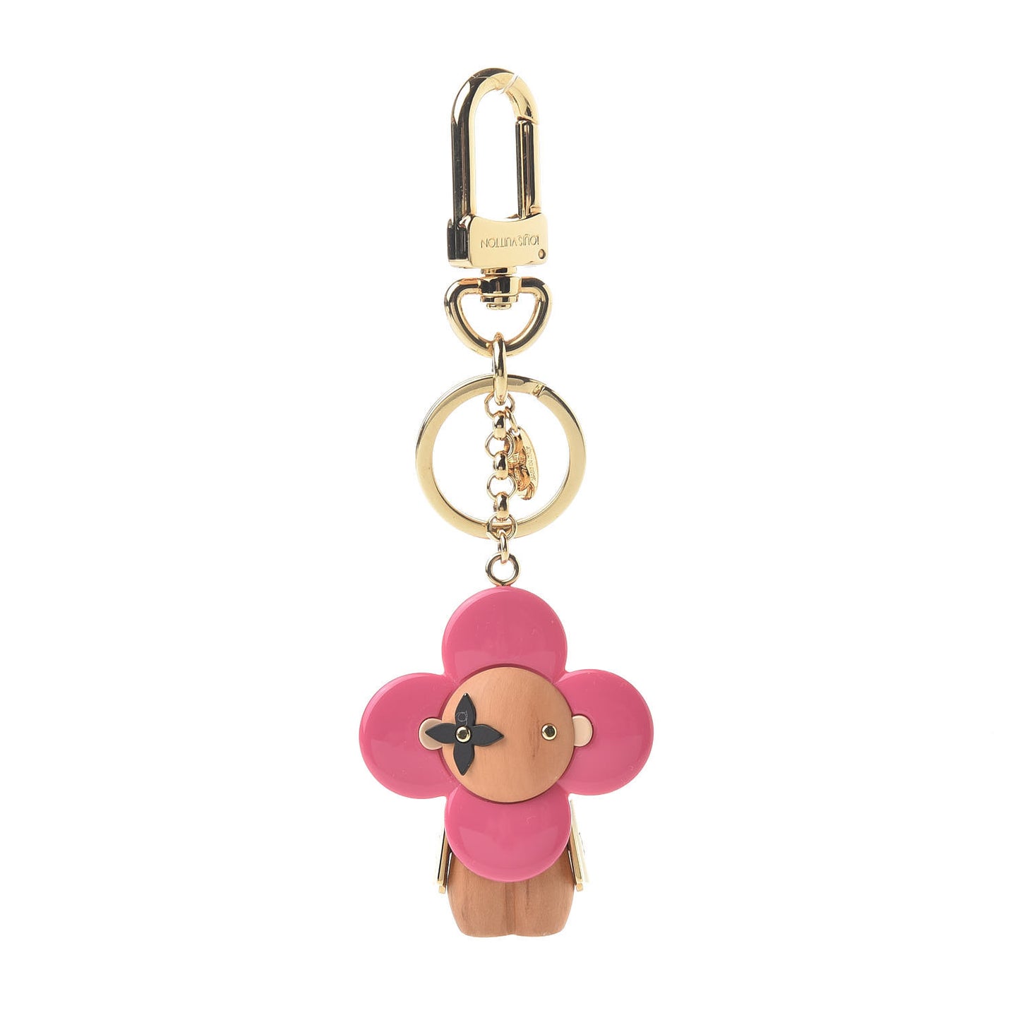 Resin Wood Vivienne Bag Charm Pink