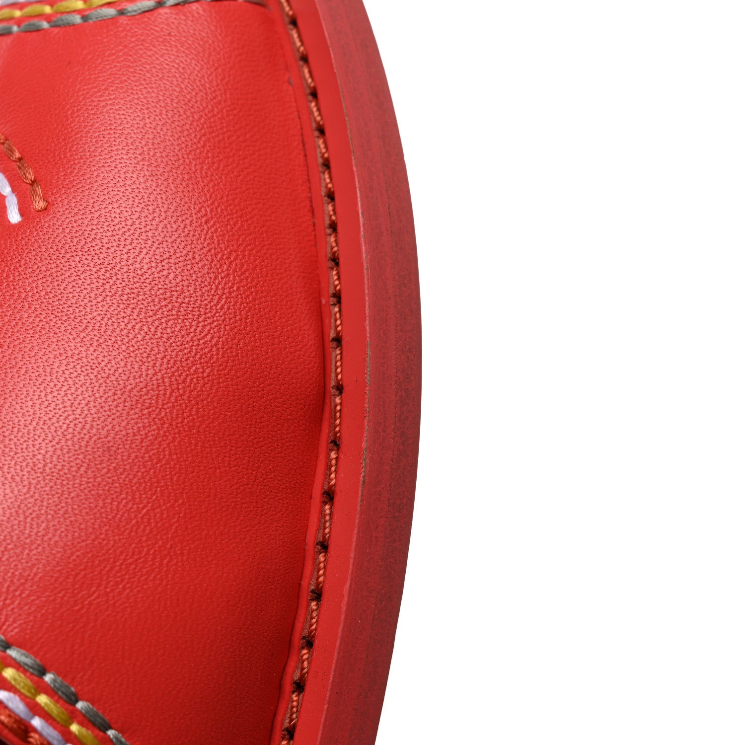 Chanel Calfskin Embroidered CC Sandal Mule 37.5 Red 9 of 11