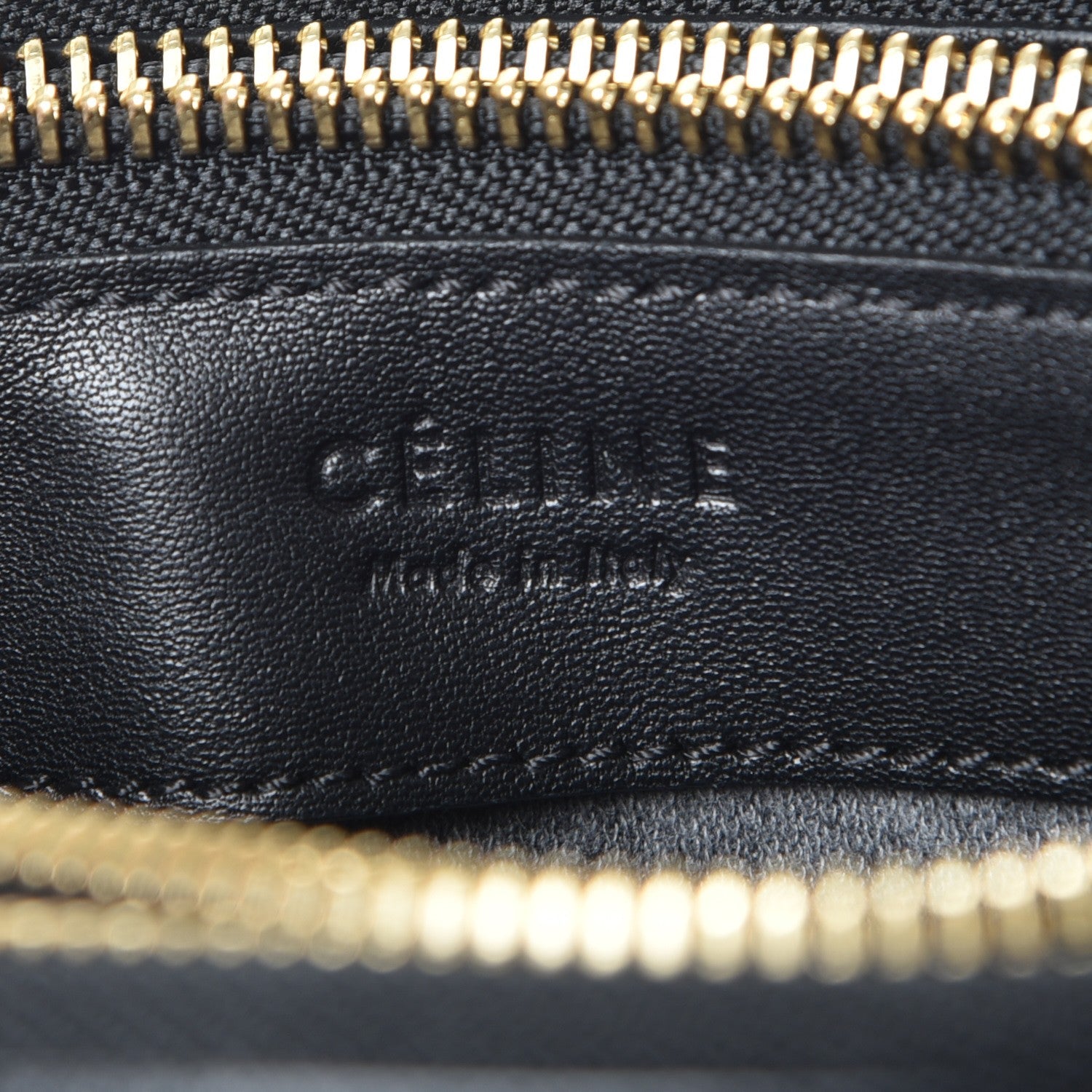 Celine Lambskin Large Trio Crossbody Bag Black 8 of 9