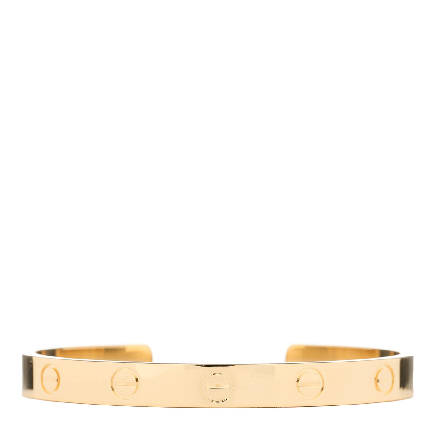 18K Yellow Gold LOVE Cuff Bracelet 16