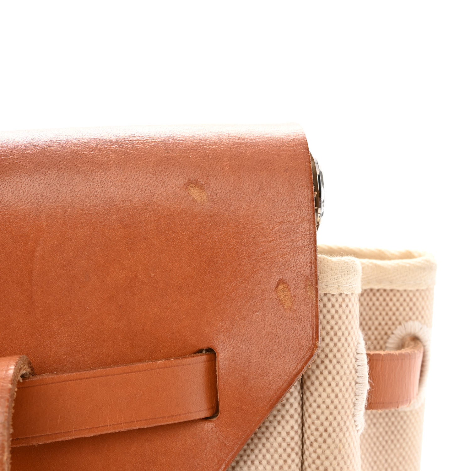 Hermes Toile Vache Calfskin Herbag 30 PM Backpack Natural 11 of 13