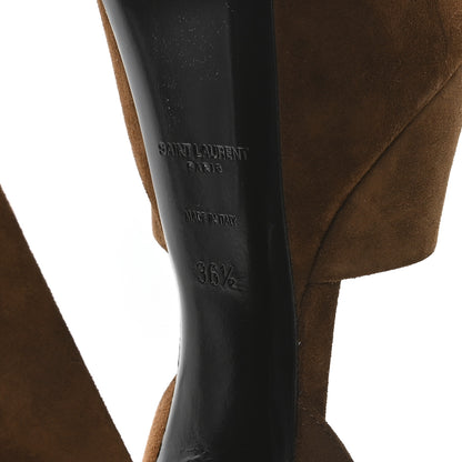 Saint Laurent Cachemire Jodie 95 Tanouk Platform Sandals 36.5 Land 7 of 8
