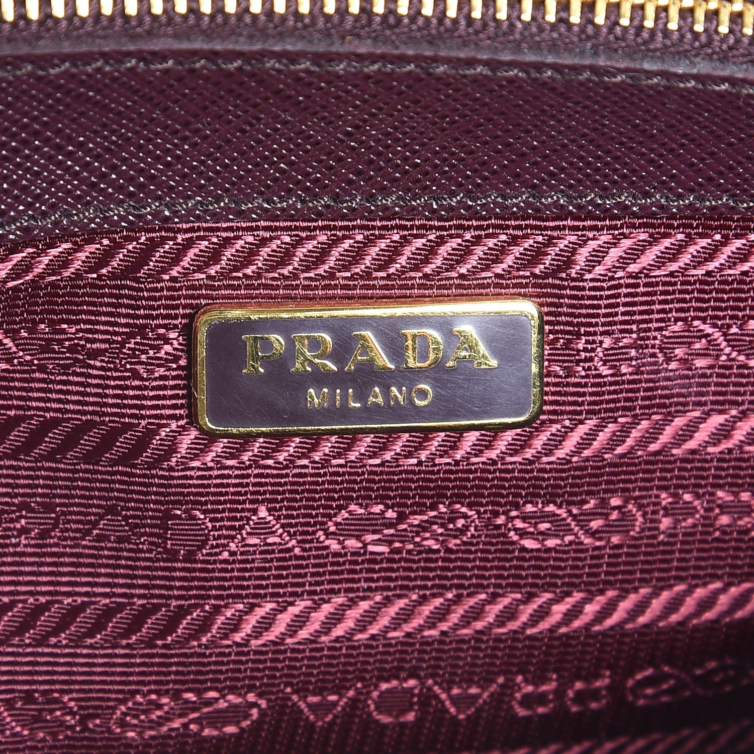 Prada Saffiano Lux Detachable Chain Clutch Wallet Bordeaux 6 of 8