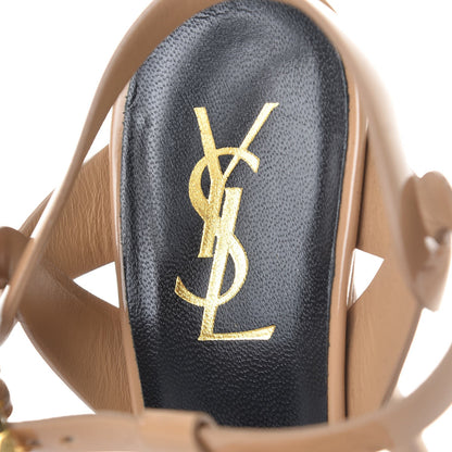 Saint Laurent Patent Tribute 105 Platform Sandals 38 Dark Nude 7 of 7