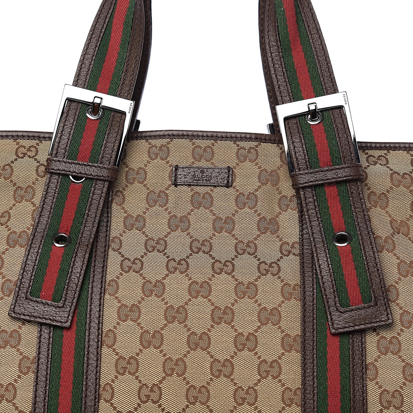 Monogram Web Large Joy Tote Dark Brown