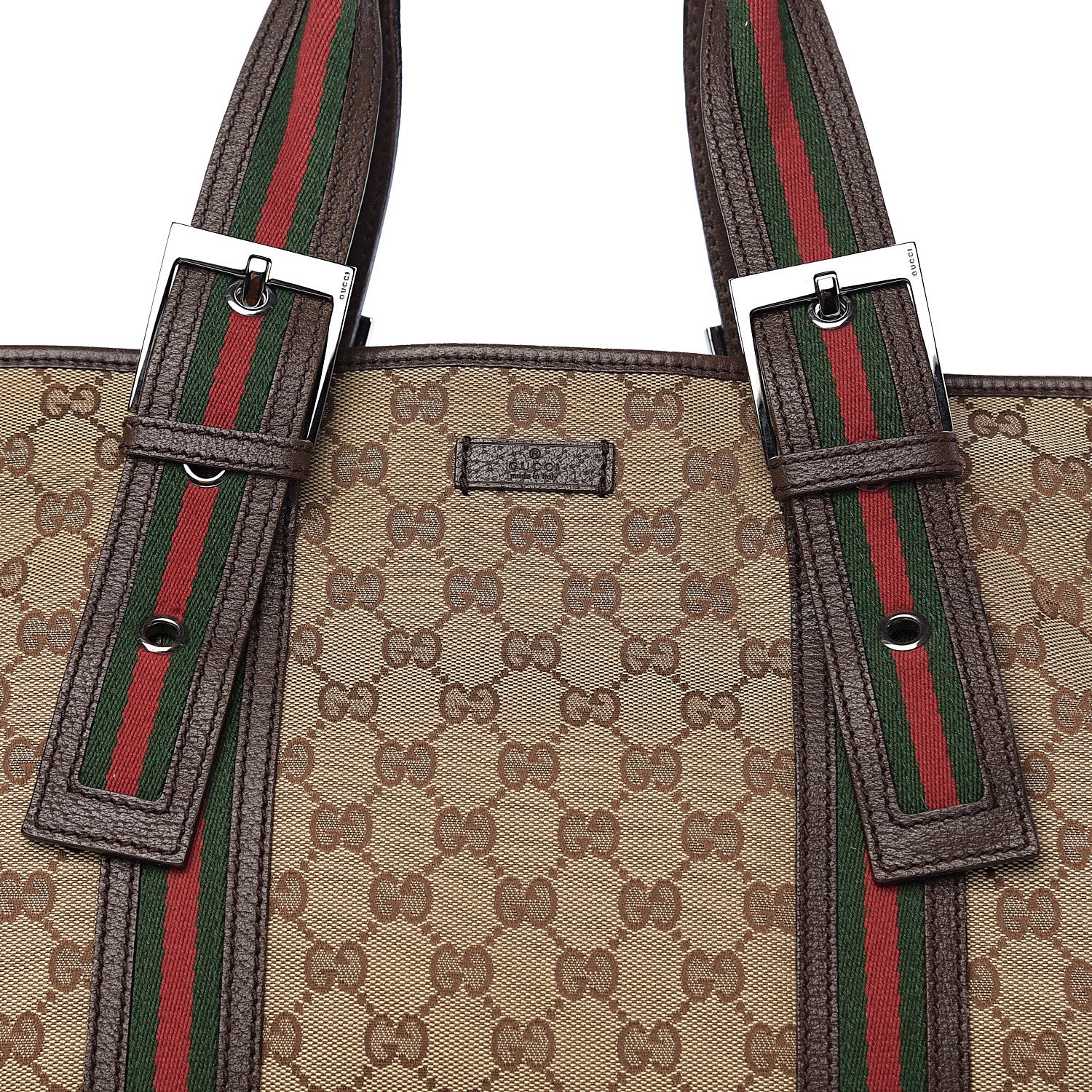 Gucci Monogram Web Large Joy Tote Dark Brown 9 of 11